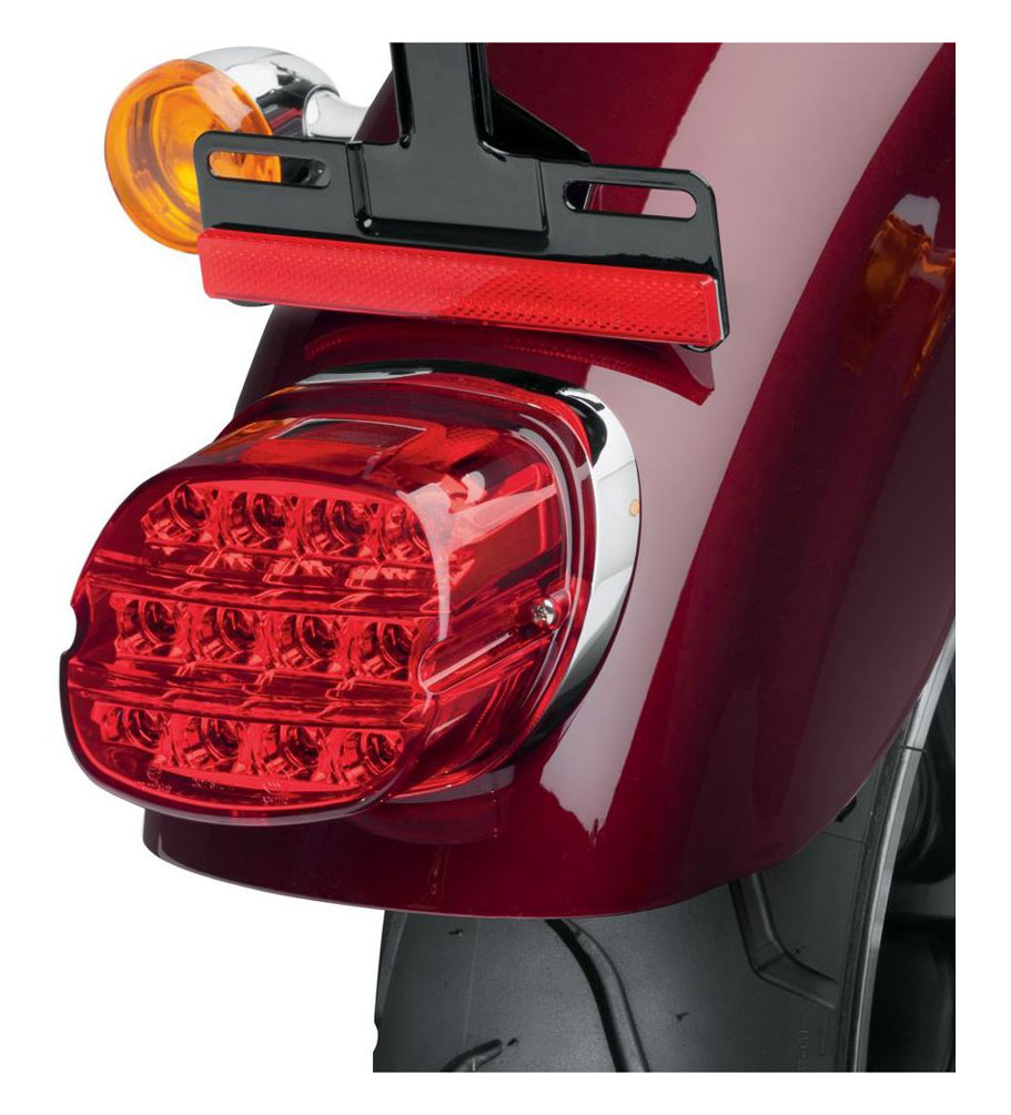 Harley-Davidson Layback LED Tail Lamp, Red Lens, Fits XL Models 67800355 - No Hassle Returns at Wisconsin Harley