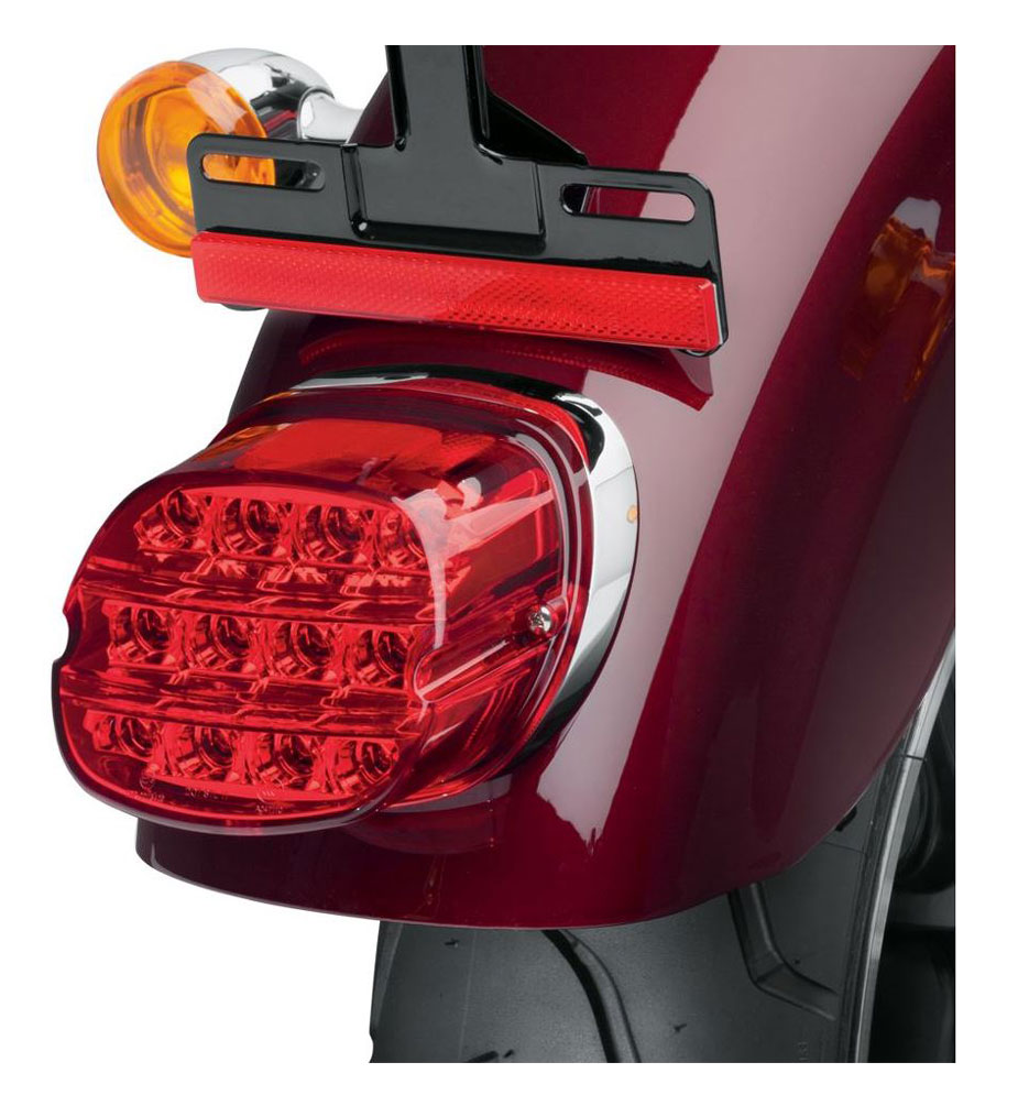 Harley-Davidson® Layback LED Tail Lamp, Red Lens, Fits Road