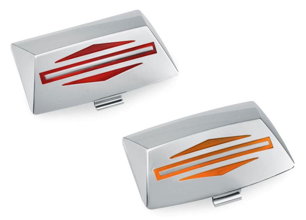 Harley-Davidson Bar & Shield Logo Fender Tip Lens Kit - Chrome Finish 59081-96 - Wisconsin Harley-Davidson