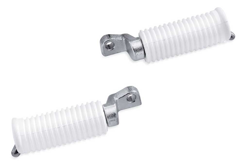 Harley-Davidson Vintage White Small Cushioned Footpegs w/ Wear Peg 50500421 - Wisconsin Harley-Davidson