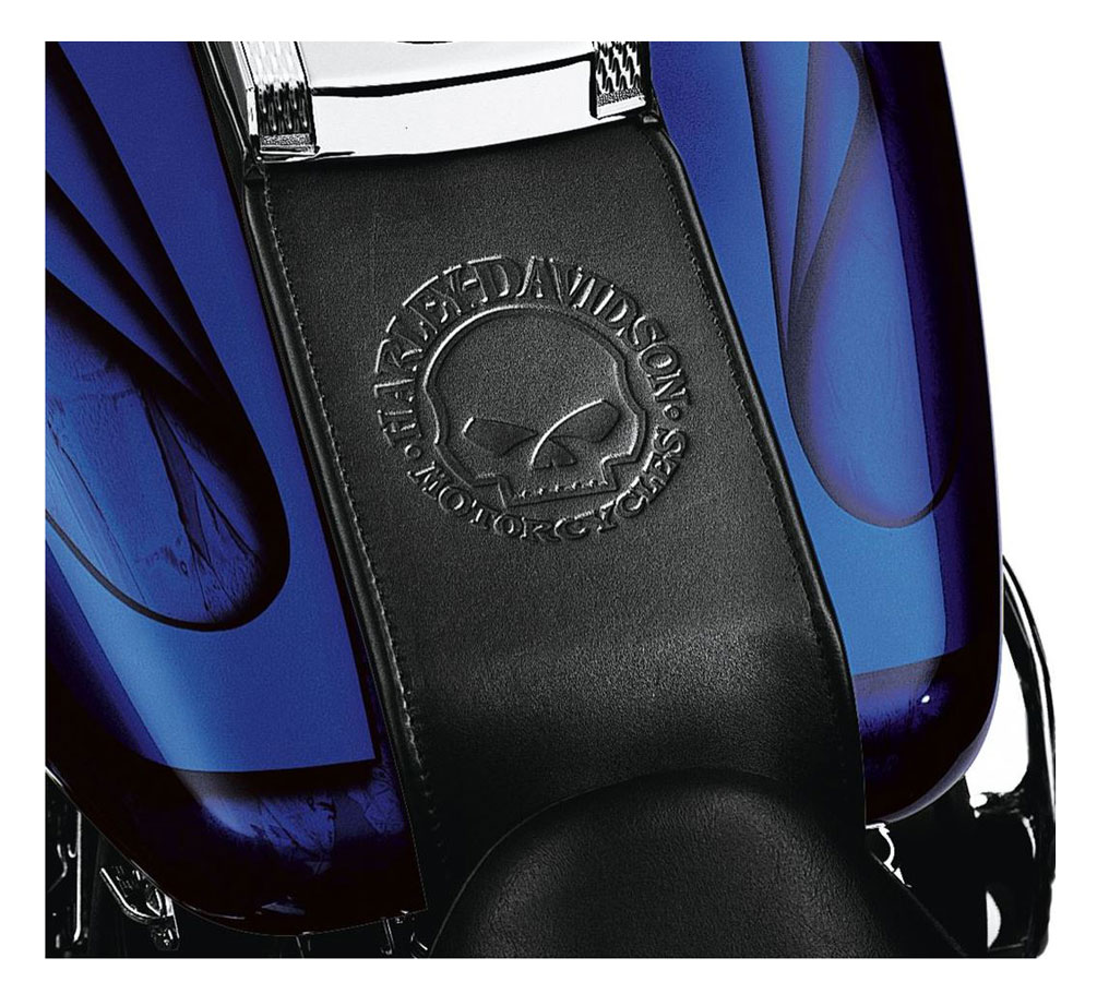 HarleyDavidson® Leather Tank Panel w/ Embossed Willie G Skull Logo 9100101 Wisconsin Harley