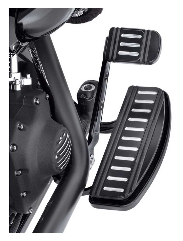 HarleyDavidson® Edge Cut Large Brake Pedal Pad Chrome & Black 41449