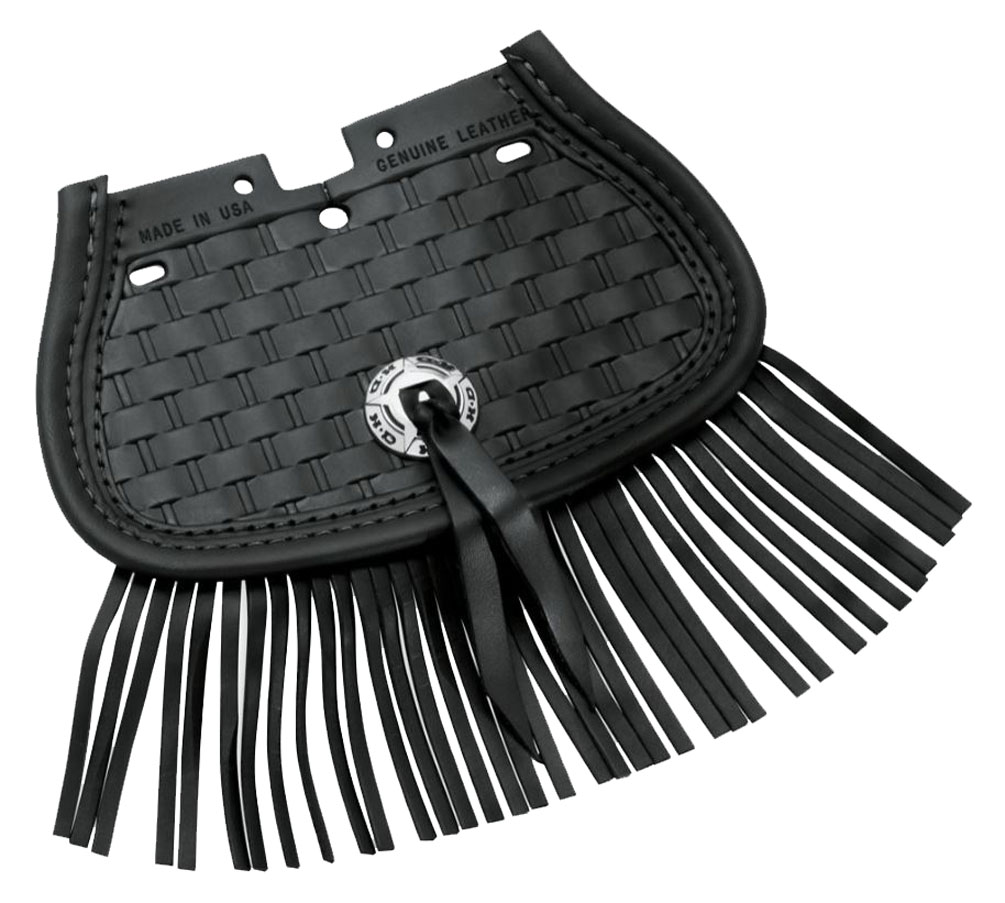 Harley-Davidson® Heritage Springer Black Leather Mud Flap w