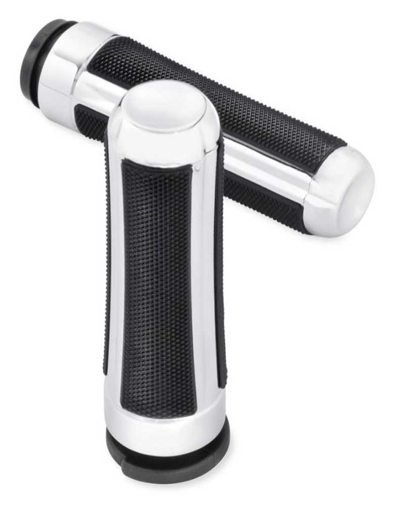Harley-Davidson Airflow Hand Grips - Chrome Finish, 1.6 inch diameter 56100108 - Wisconsin Harley-Davidson
