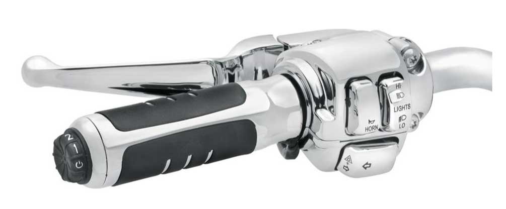 Harley-Davidson Free Shipping - Harley-Davidson Streamliner Heated Hand Grips - Chrome & Black Finish 56100255 - Free Shipping on many products plus Orders Over $99