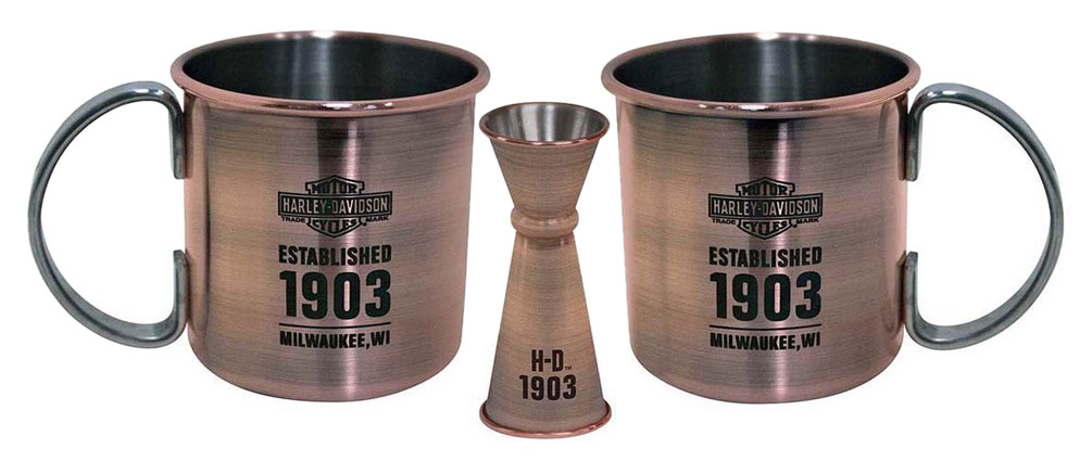 Harley-Davidson® Moscow Mule Set, Antique Copper Finish, 16 oz