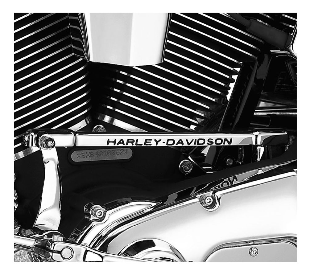 Harley-Davidson® Script Gear Shifter Linkage Cover, Chrome Finish