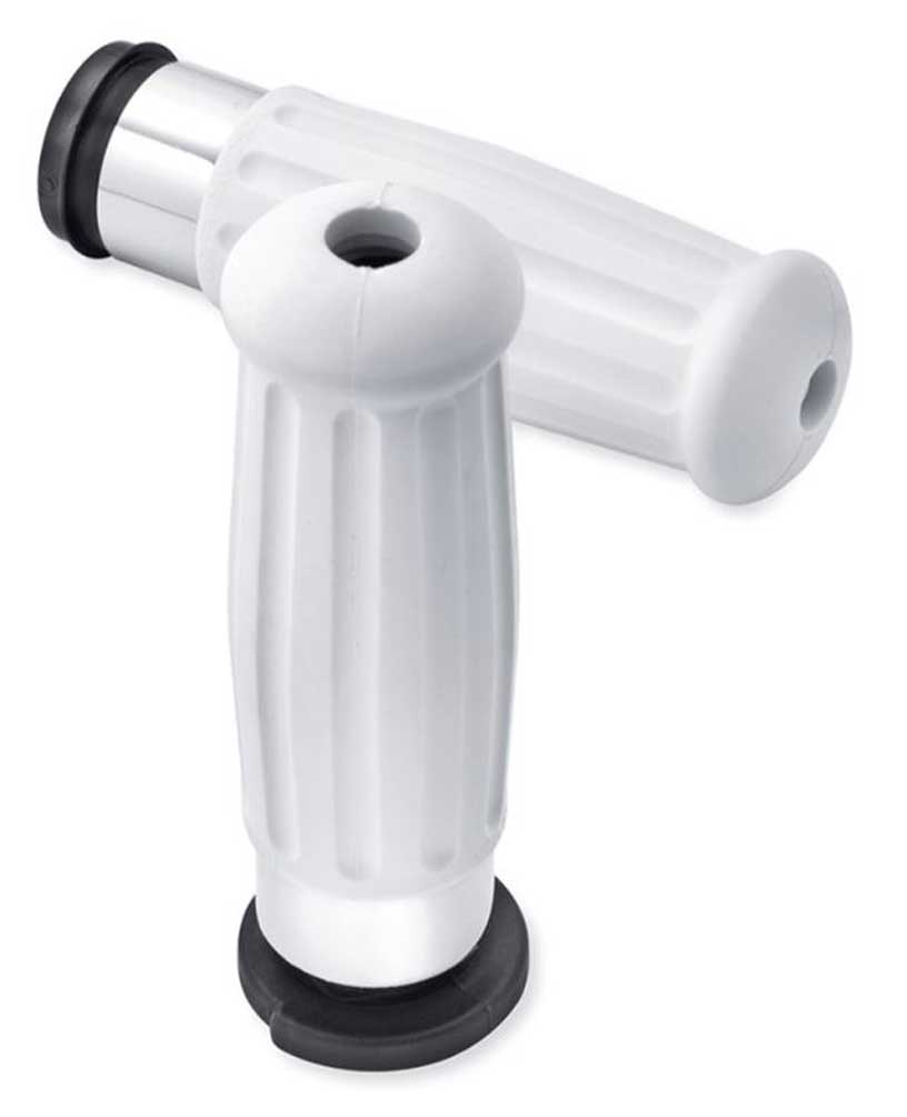 Harley-Davidson Vintage Molded Rubber Hand Grips - White Finish 56100104 - Wisconsin Harley-Davidson