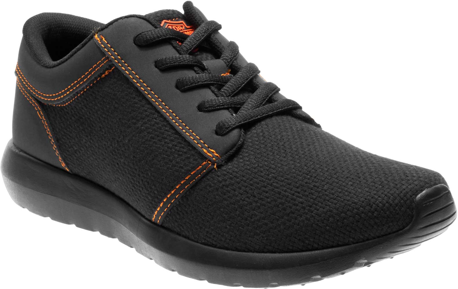 Harley-Davidson Men's Jenkins Soft Low-Top Sneakers D93482 (Black/Orange, 8) - Wisconsin Harley-Davidson