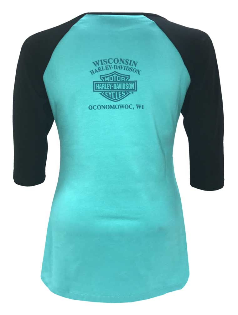 Harley-Davidson Free Shipping - Harley-Davidson Women's Handcrafted Badass 3/4 Sleeve Raglan Shirt 5U33-HC9Z - Free Shipping on many products plus Orders Over $99