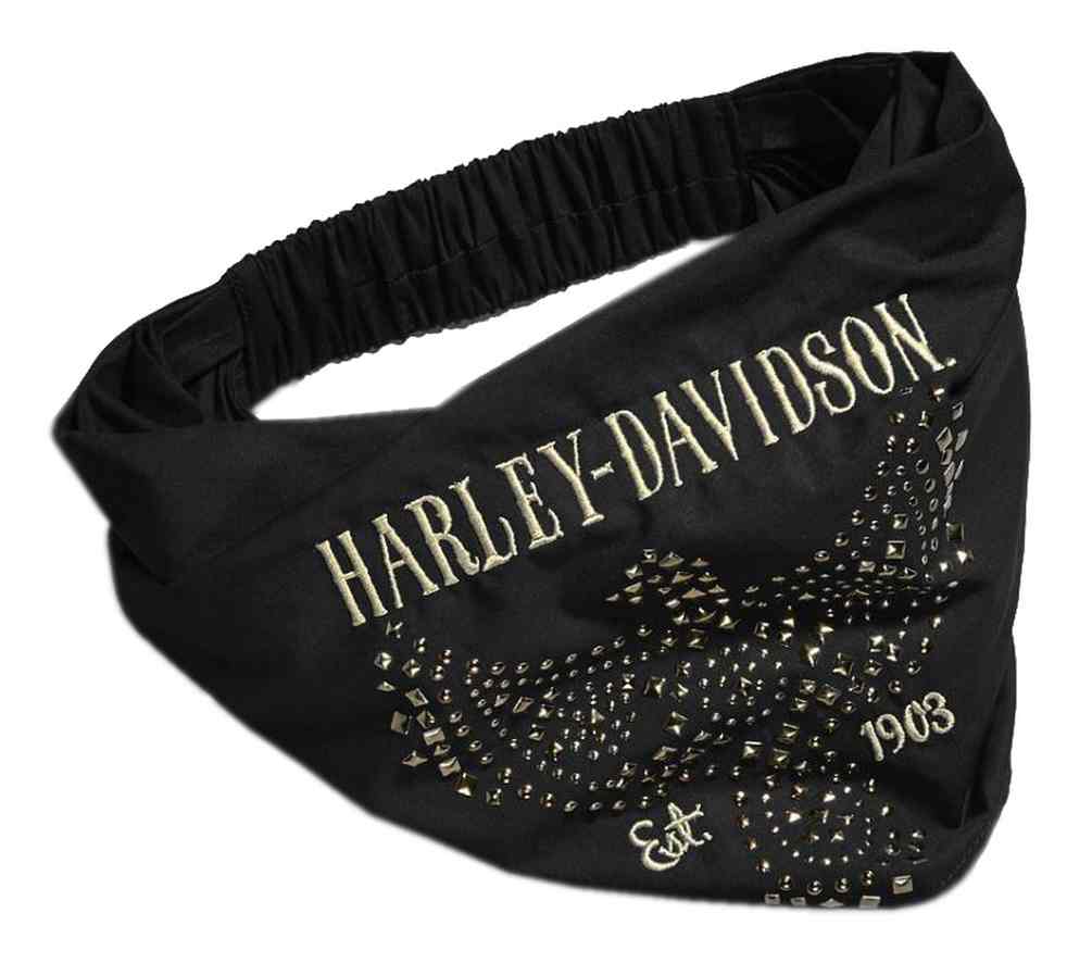 Harley-Davidson Free Shipping - Harley-Davidson Women's Studded Woven Cotton Headwrap, Black 97887-18VW - Free Shipping on many products plus Orders Over $99