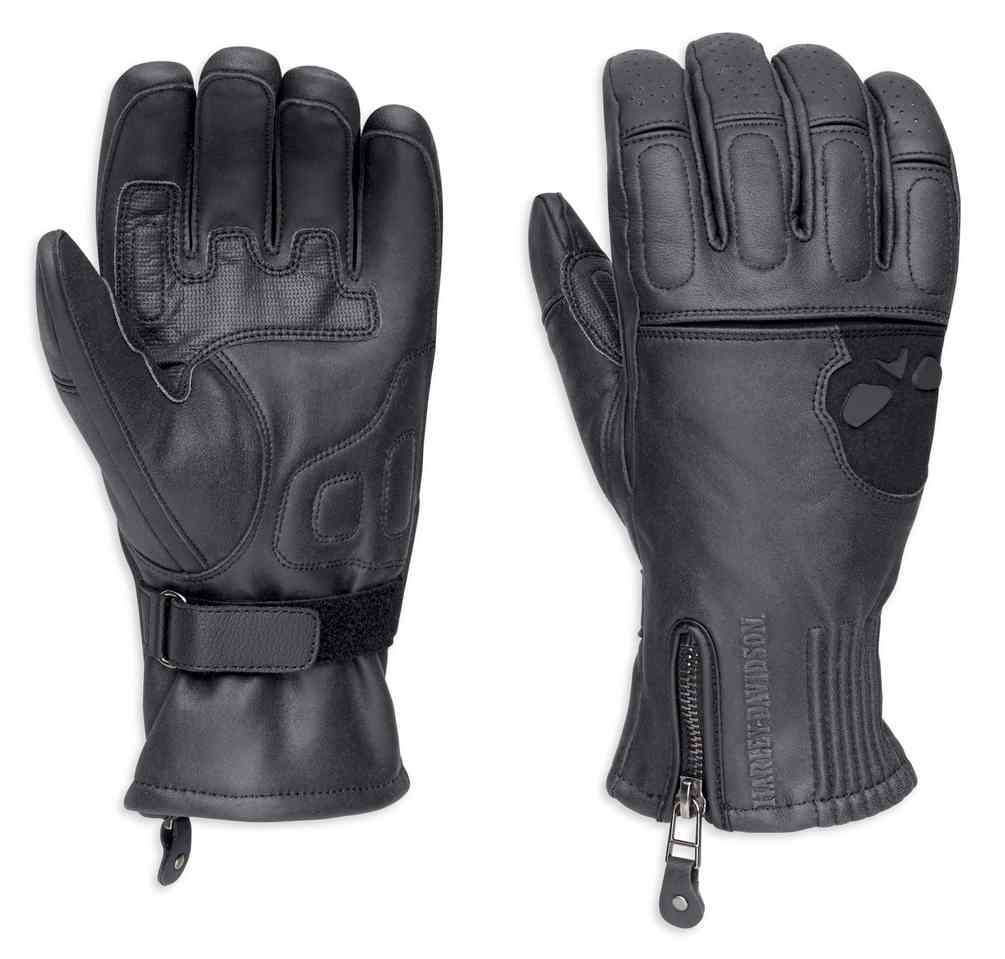 Harley-Davidson Men's Admiral Under Cuff Gauntlet Gloves, Black 98226-18VM - Wisconsin Harley-Davidson