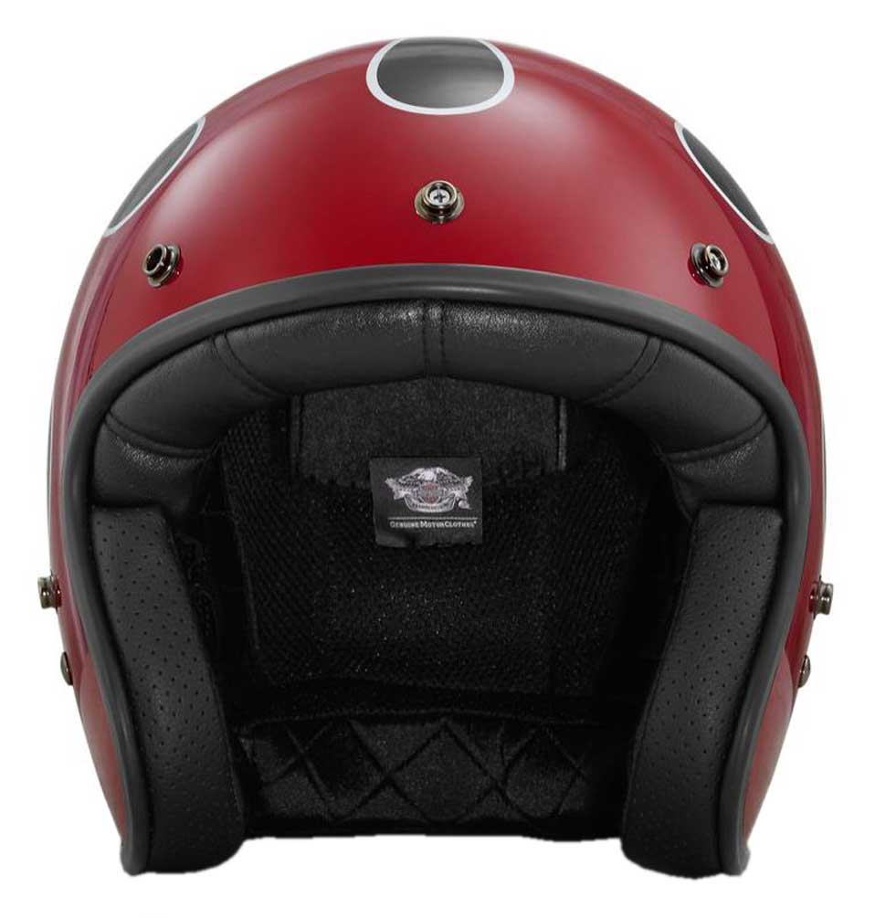 Harley-Davidson® Men's Retro Flame B01 3/4 Helmet, Gloss Black