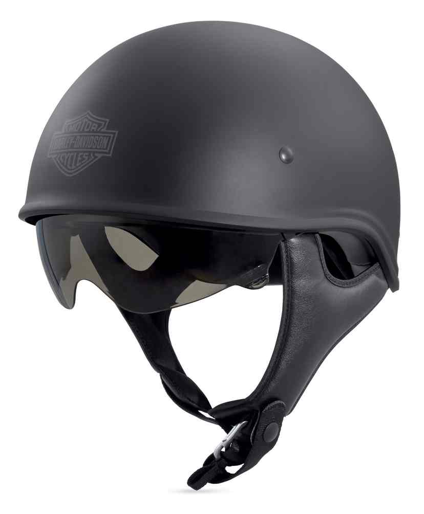 Harley-Davidson Men's Curbside Sun Shield X06 Half Helmet, Black 98240-18VX - Wisconsin Harley-Davidson