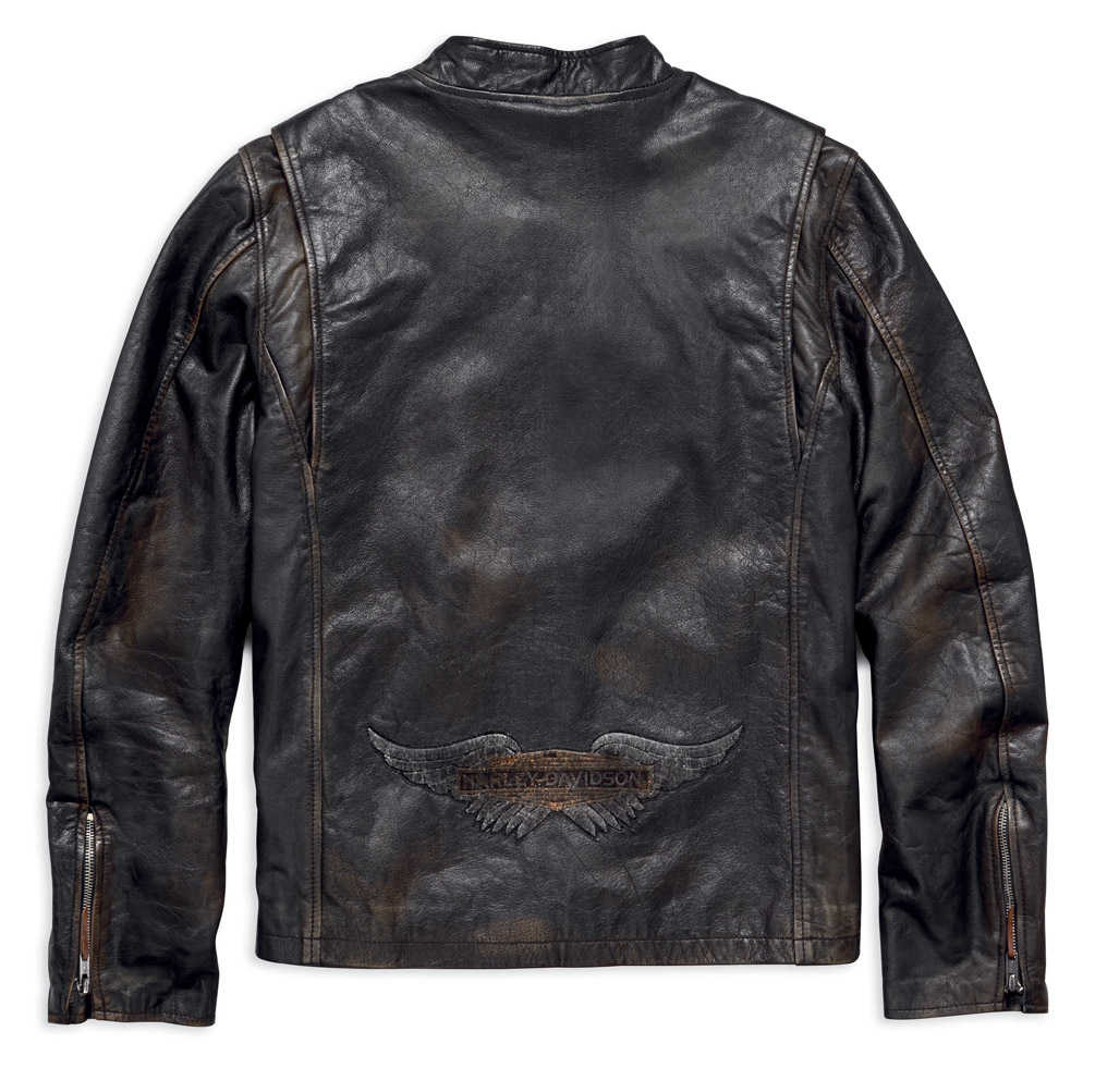 Men's Speed Distressed Slim Fit Leather 
