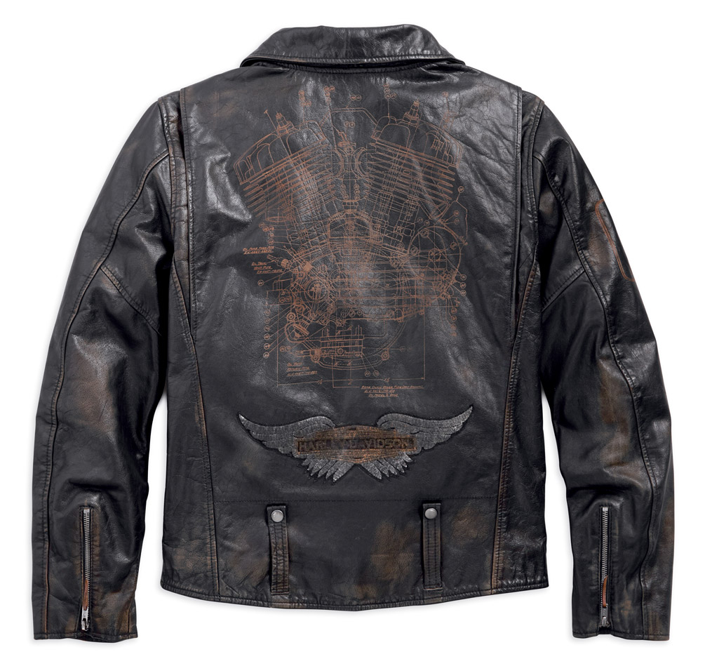 Harley-Davidson® Men's Master Distressed Slim Fit Leather Biker