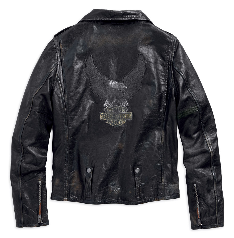 Harley-Davidson® Women's Wild Distressed Leather Biker Jacket