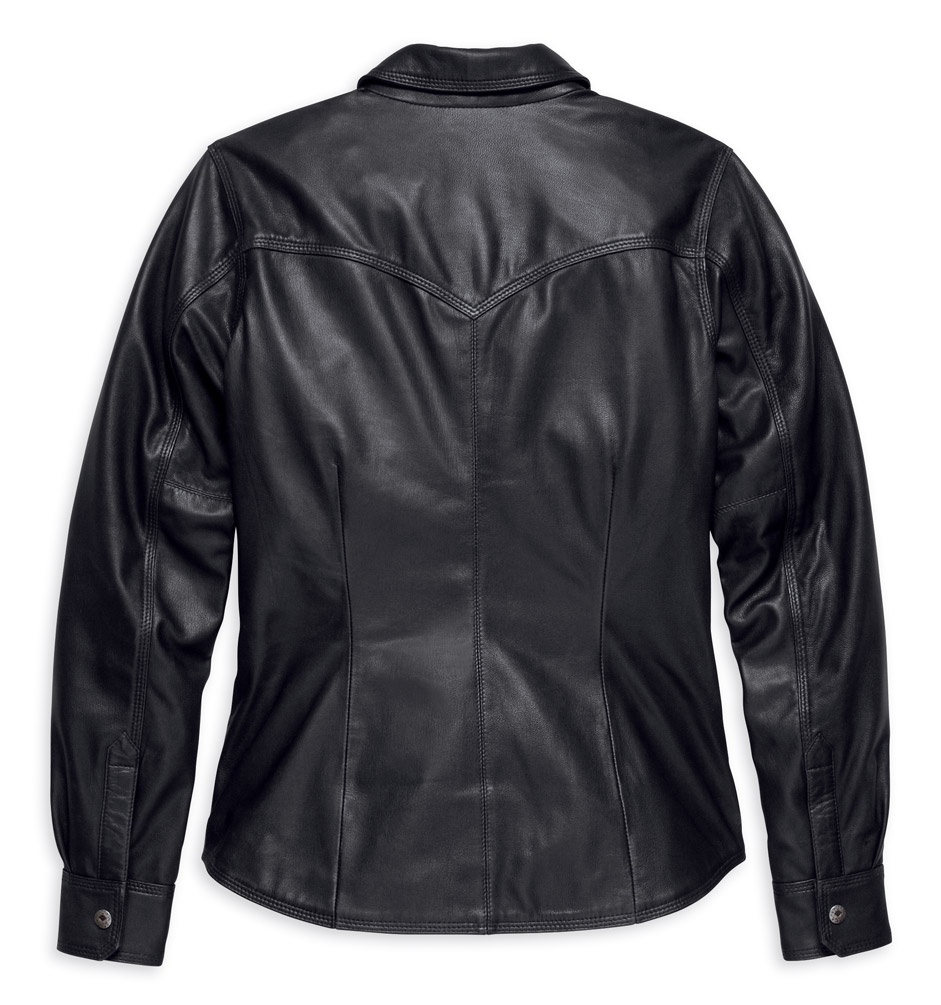 Harley-Davidson Free Shipping - Harley-Davidson Women's Melrose Light Leather Shirt Jacket, Black 97189-18VW - Free Shipping on many products plus Orders Over $99