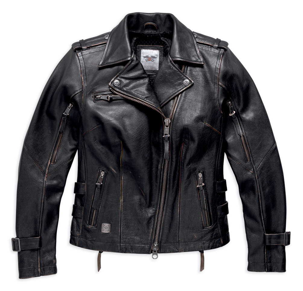 Harley-Davidson® Women's Priscella Leather Biker Jacket, Black