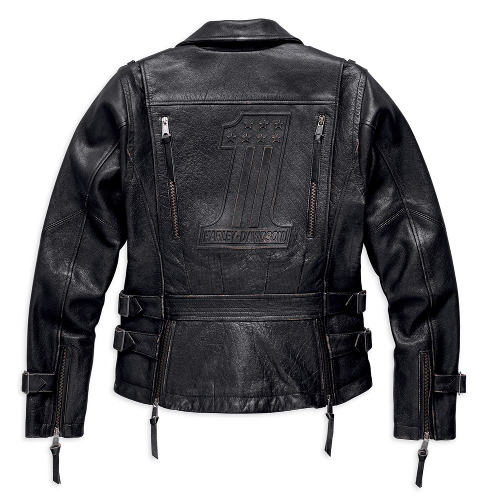 Harley-Davidson® Women's Priscella Leather Biker Jacket, Black