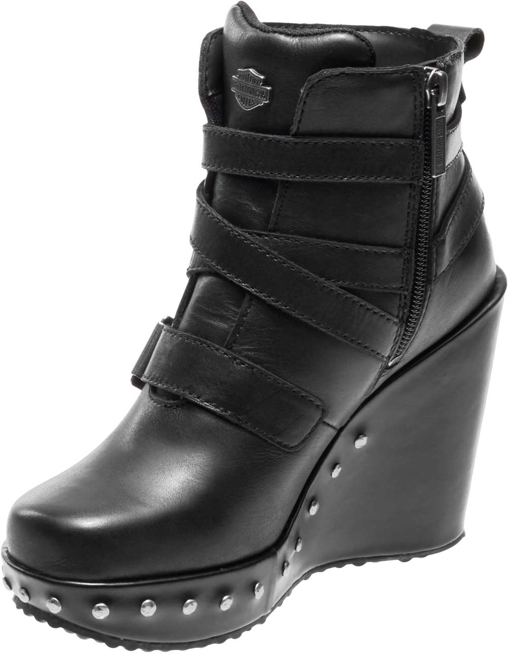Harley-Davidson Free Shipping - Harley-Davidson Women's Linley 4-Inch Black Fashion Wedge Booties D84107 - Free Shipping on many products plus Orders Over $99
