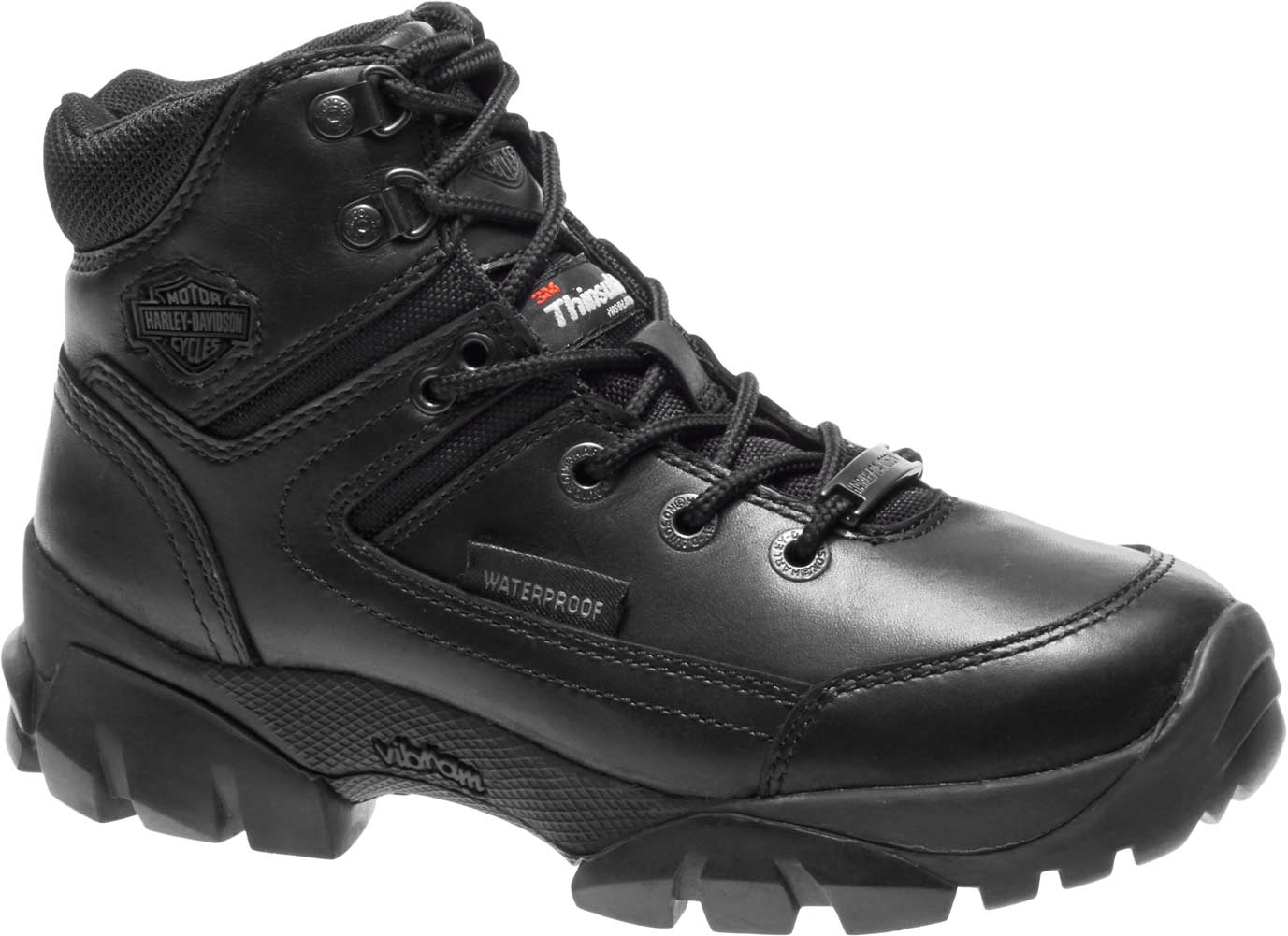 Harley-Davidson Women's Huxley 3.5-Inch Black Waterproof Boots D87142 - Wisconsin Harley-Davidson