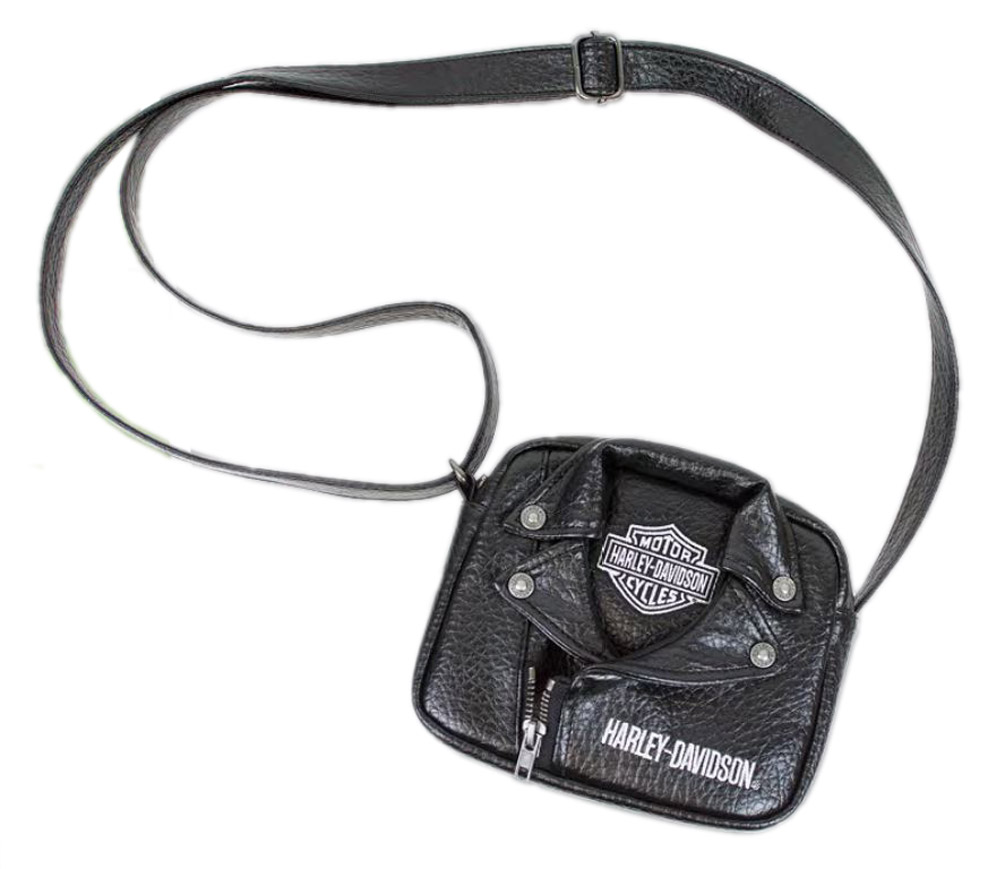 Harley-Davidson® Little Girls' PU Biker Jacket Style Crossbody Bag