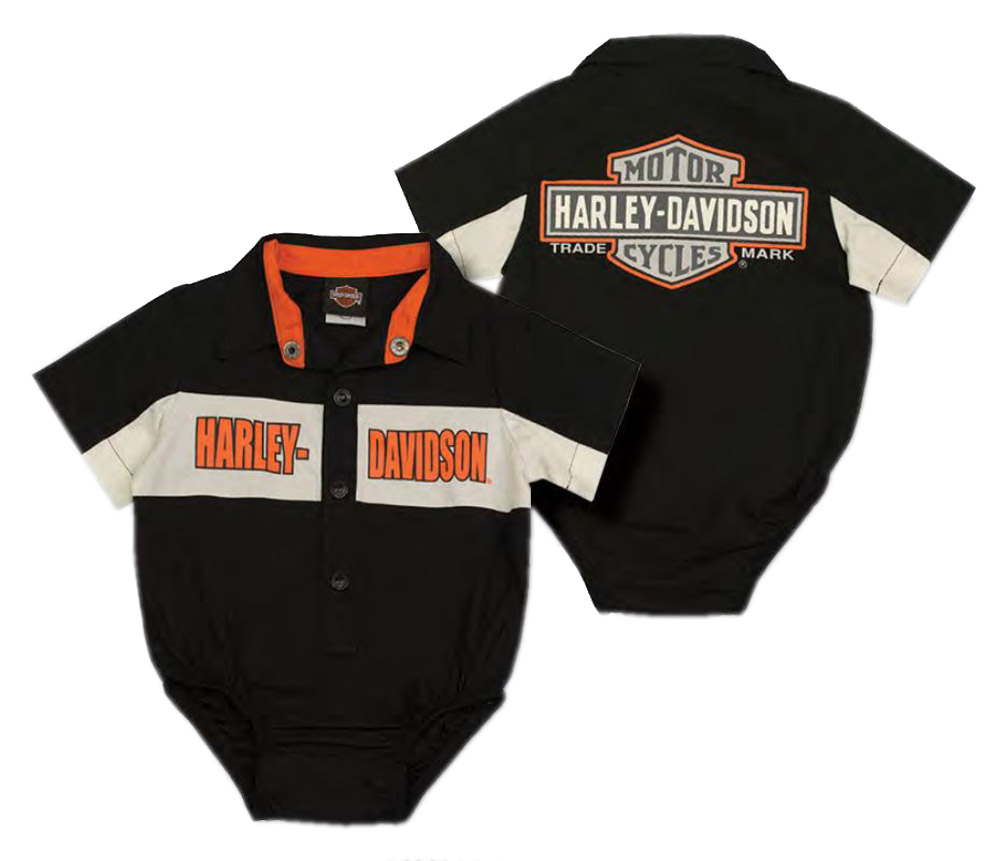 Harley-Davidson Free Shipping - Harley-Davidson Baby Boys' Short Sleeve Woven Shop Shirt Infant Creeper 3060783 - Free Shipping on many products plus Orders Over $99