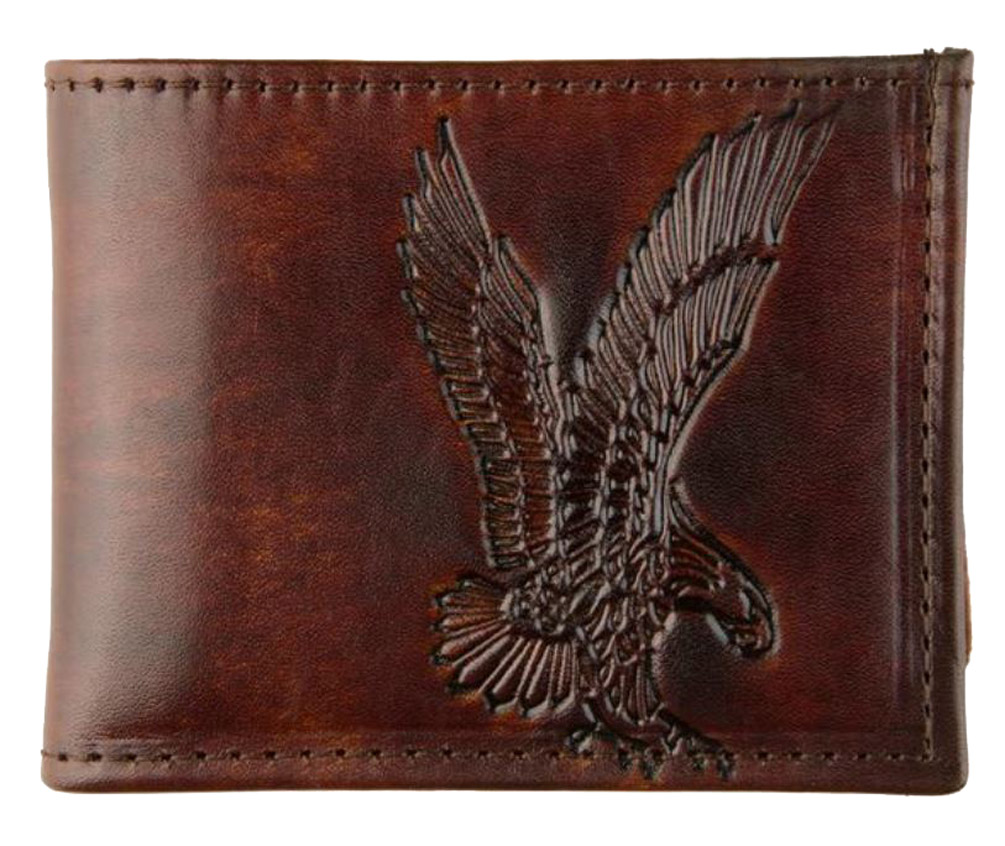 Mascorro Motorcycle Men's Billfold Wallet Genuine Leather Made in US - Wisconsin Harley-Davidson
