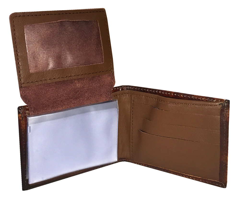 Mascorro Motorcycle Men's Billfold Wallet Genuine Leather Made in US - No Hassle Returns at Wisconsin Harley
