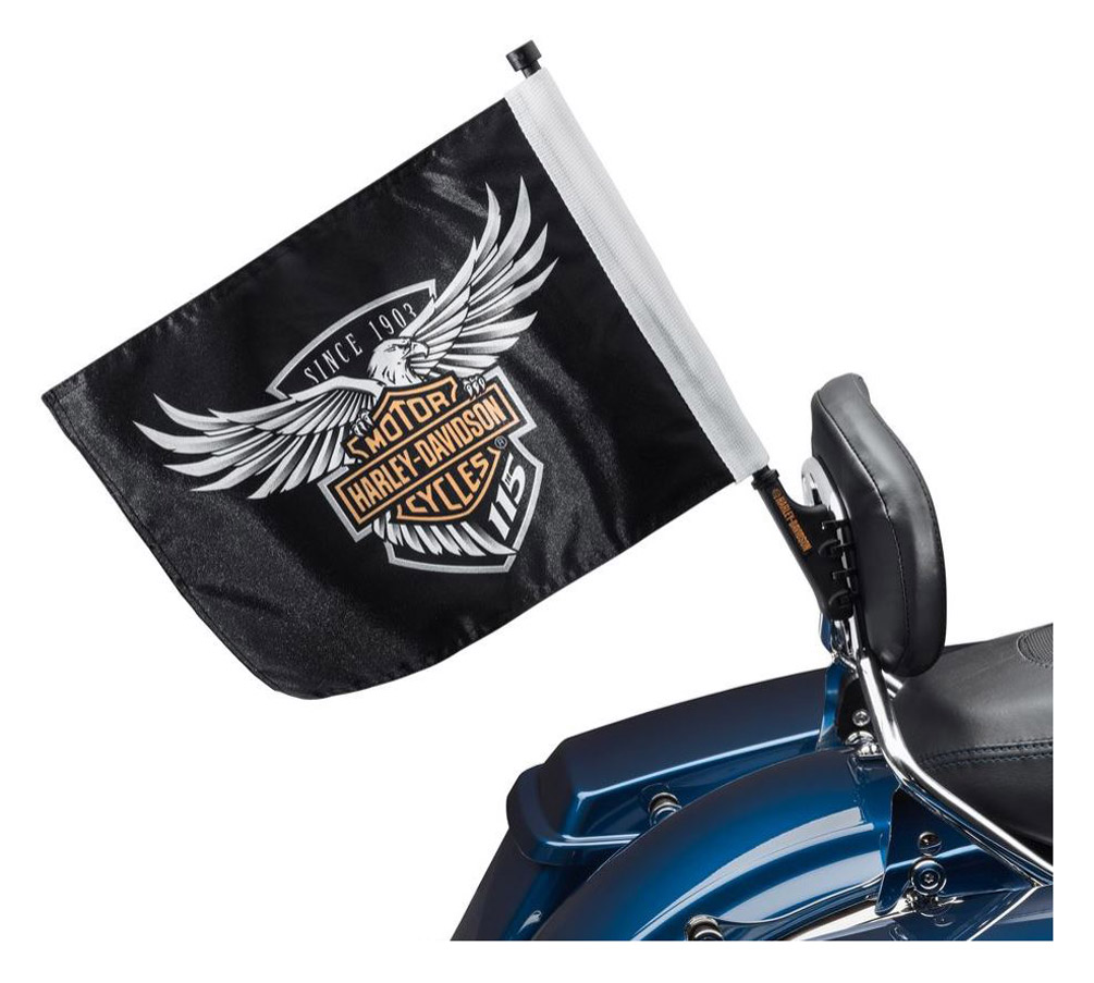 HarleyDavidson® 115th Anniversary Flag Kit, TourPak & Saddlebag Mount