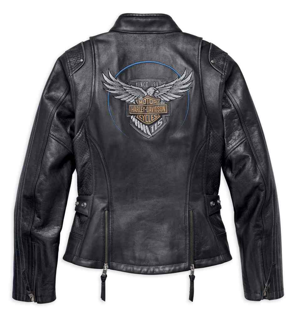 Harley Davidson Women S 115th Anniversary Leather Jacket Black