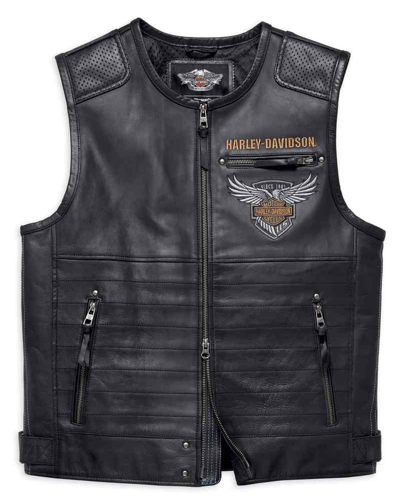 HARLEY-DAVIDSON レザー ベスト 115周年記念 Sサイズ 限定 ハーレーダビッドソンレザーベスト（新品）