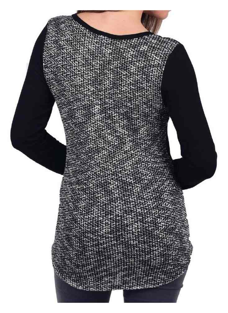 Harley-Davidson Women's V-Twin Angel Embellished Contrast Long Sleeve Shirt - No Hassle Returns at Wisconsin Harley