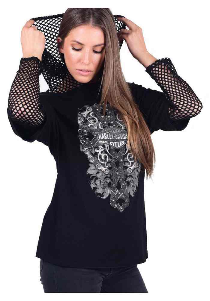 Harley-Davidson Free Shipping - Harley-Davidson Women's Ride Ritual Embellished Crew Neck Long Sleeve Shirt - Free Shipping on many products plus Orders Over $99