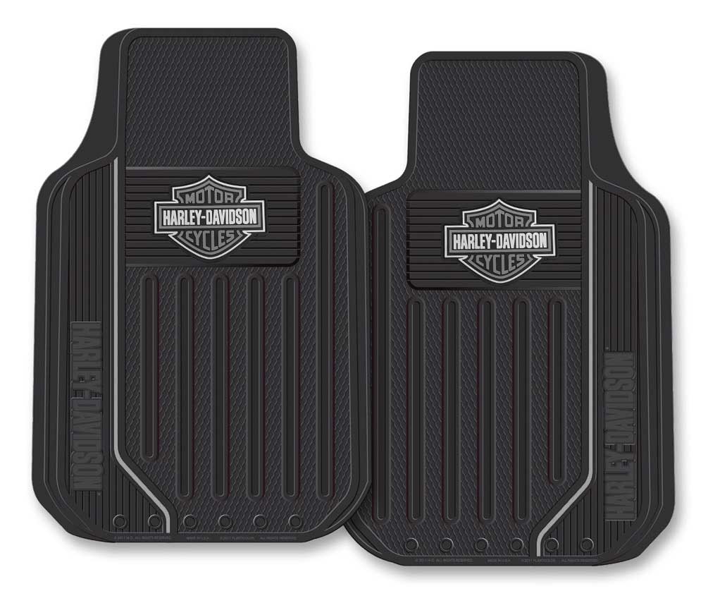 Harley-Davidson Floor Mats, Elite Series Bar & Shield Logo, Non-Carpeted, 1653 - Wisconsin Harley-Davidson