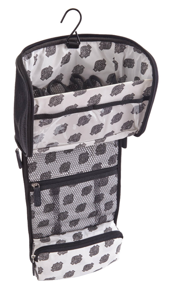 Harley-Davidson Free Shipping - Harley-Davidson Top Grain Leather Bar & Shield Black Toiletry Kit 99508 BLK - Free Shipping on many products plus Orders Over $99