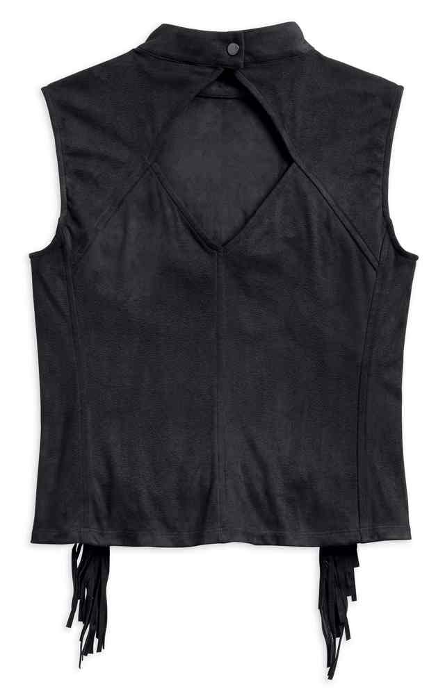 Harley-Davidson Free Shipping - Harley-Davidson Women's Fringed Faux Suede Sleeveless Top, Black 96110-18VW - Free Shipping on many products plus Orders Over $99