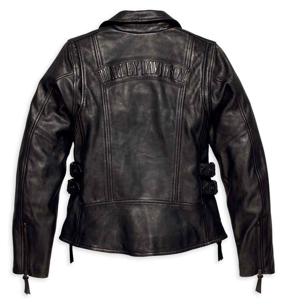 HarleyDavidson® Women's Faircrest Patina Leather Biker Jacket, Black