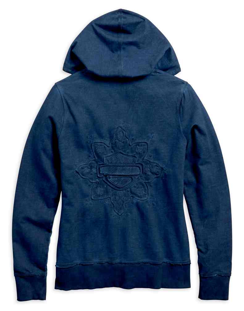 Harley-Davidson Free Shipping - Harley-Davidson Women's Soutache Accent Zippered Hoodie, Ombre Blue 96020-18VW - Free Shipping on many products plus Orders Over $99