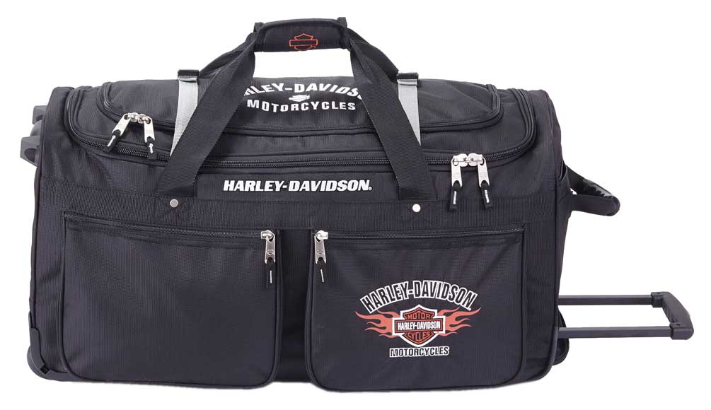 Harley-Davidson 34" Wheeling 15-Pocket Duffel Bag Luggage, Black 99534-BLACK - Wisconsin Harley-Davidson