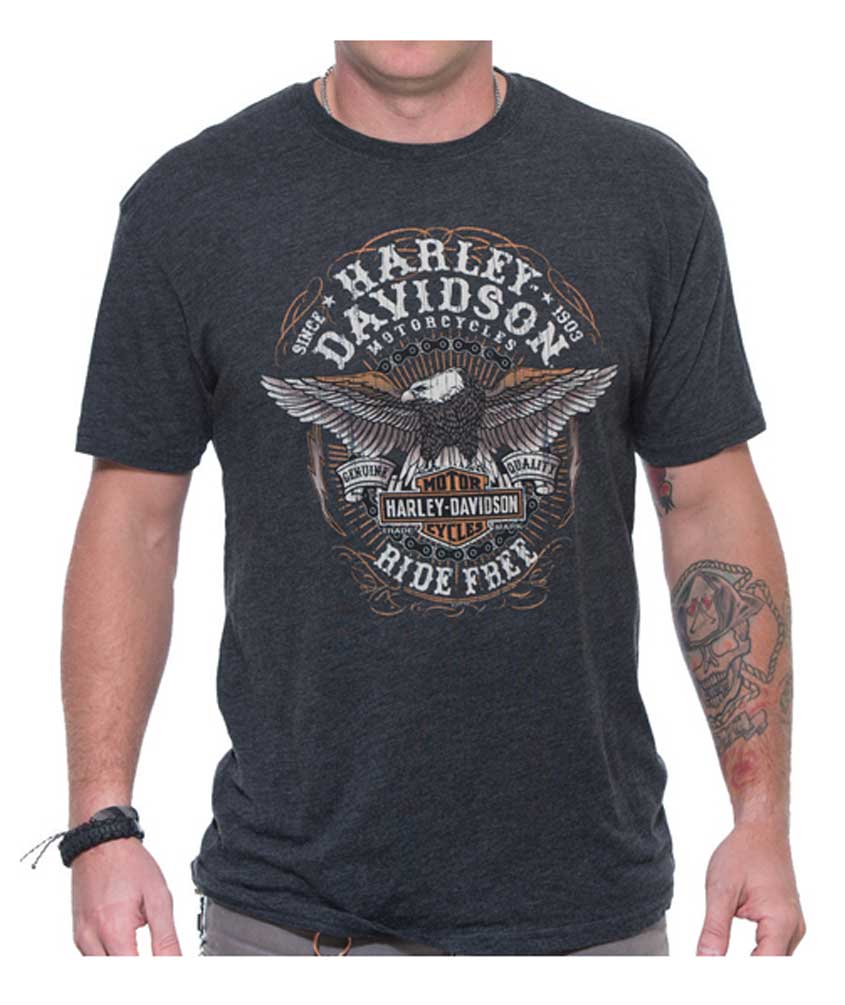 Harley Davidson Men S Undertaker Eagle Short Sleeve T Shirt Vintage Black Wisconsin Harley Davidson