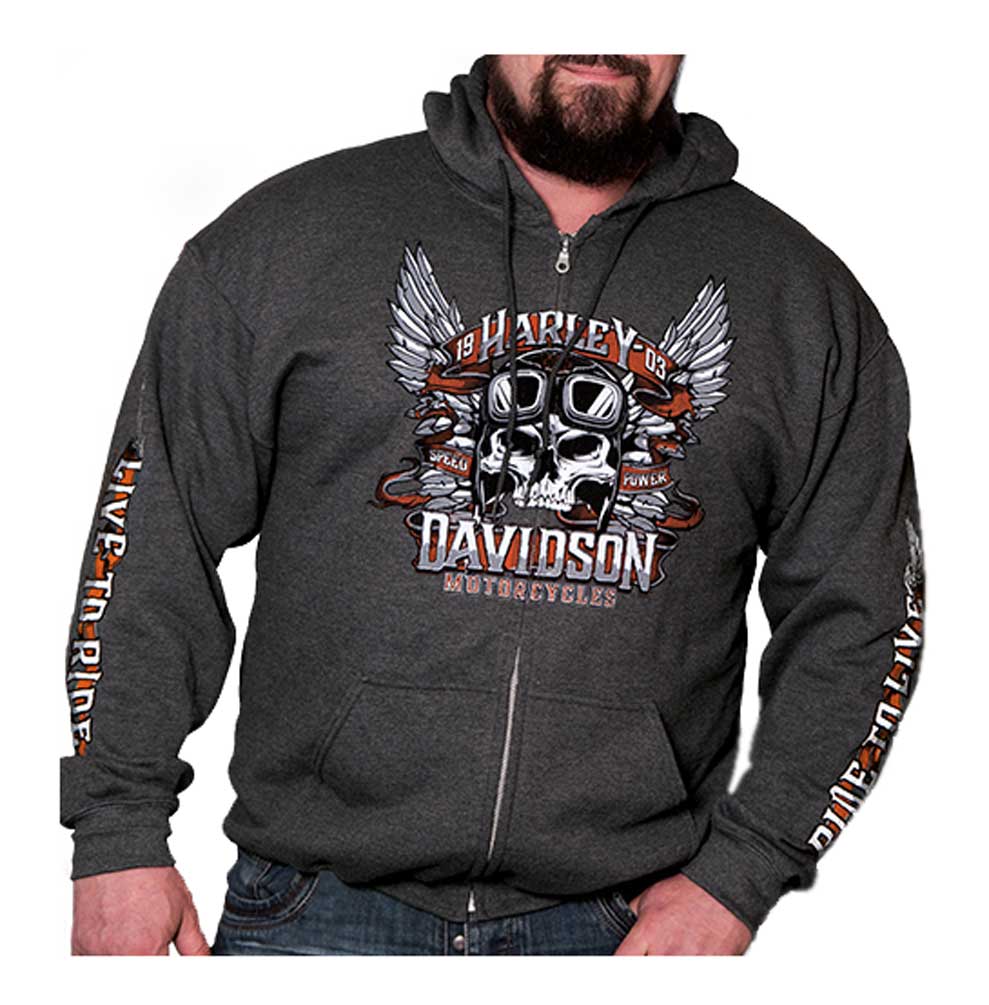 harley davidson hoodie skull