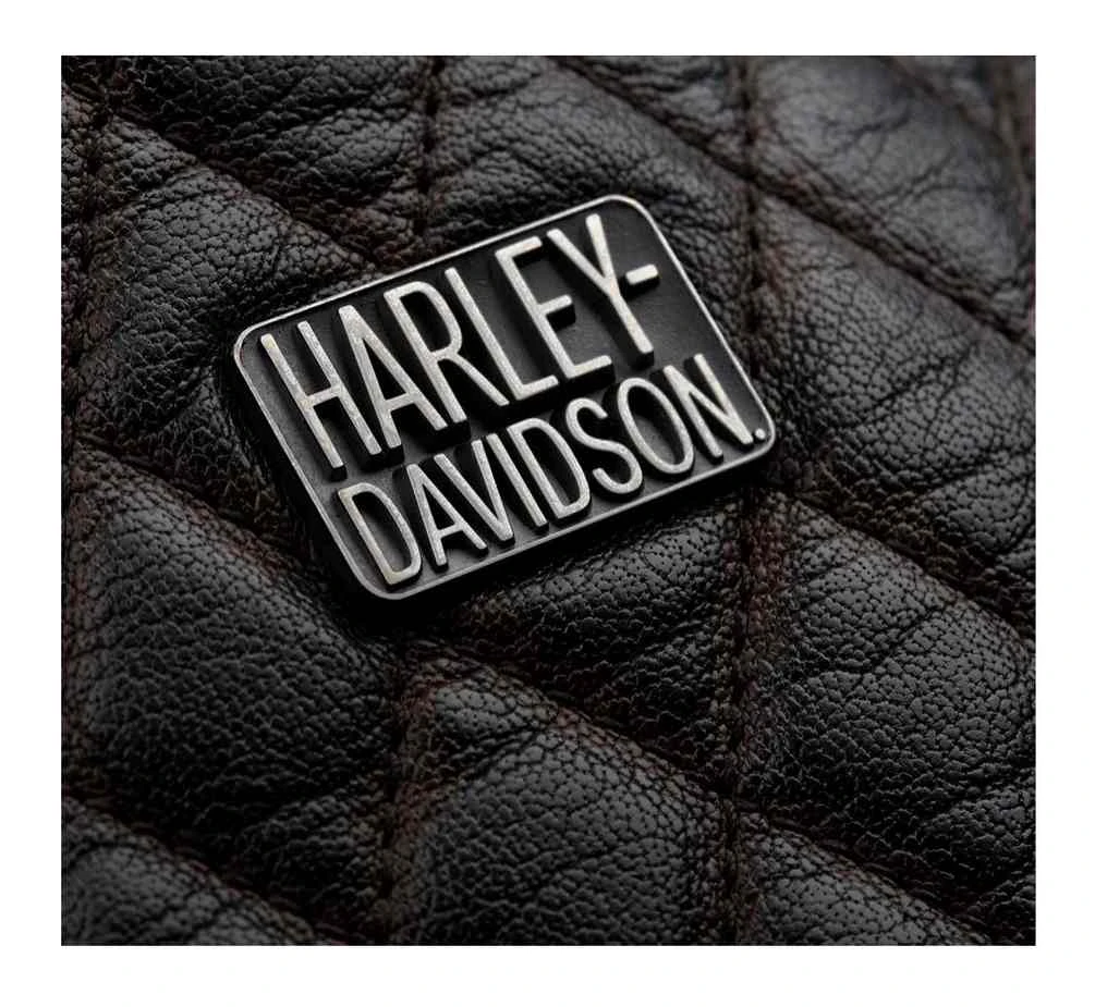 Harley-Davidson Men's Quilted Red Leather Accent Jacket, Black 97441-18VM - Largest Selection of Harley-Davidson Products