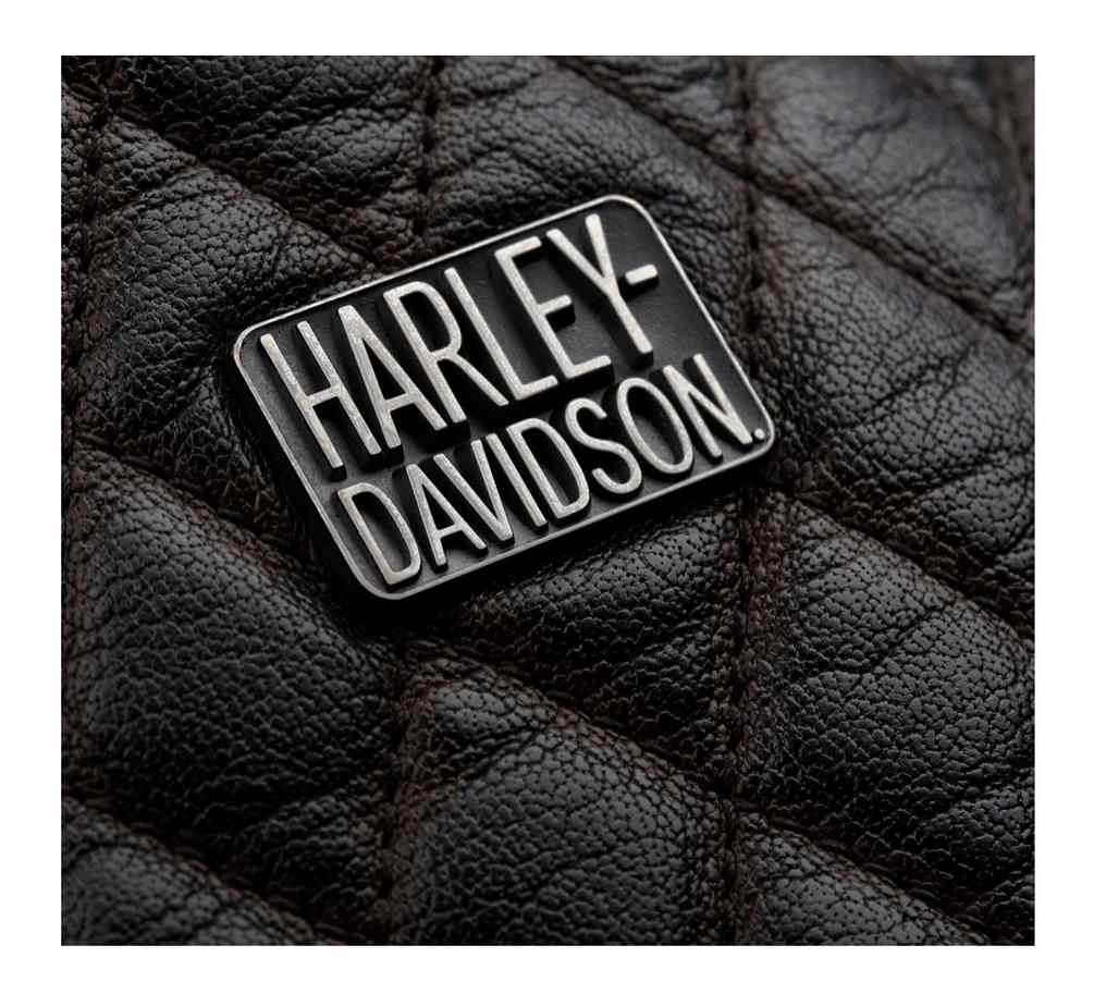 Harley-Davidson® Men's Quilted Red Leather Accent Jacket