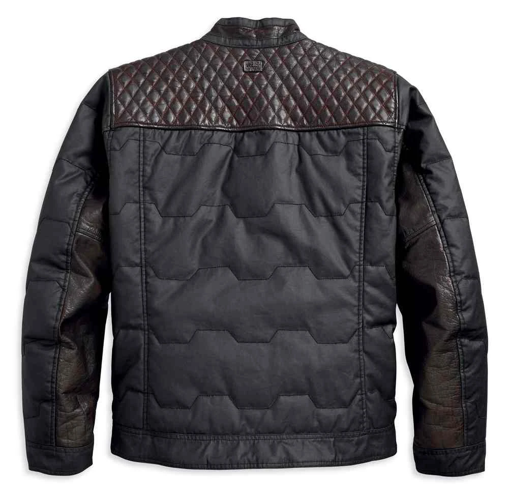 Harley-Davidson Free Shipping - Harley-Davidson Men's Quilted Red Leather Accent Jacket, Black 97441-18VM - Free Shipping on many products plus Orders Over $99