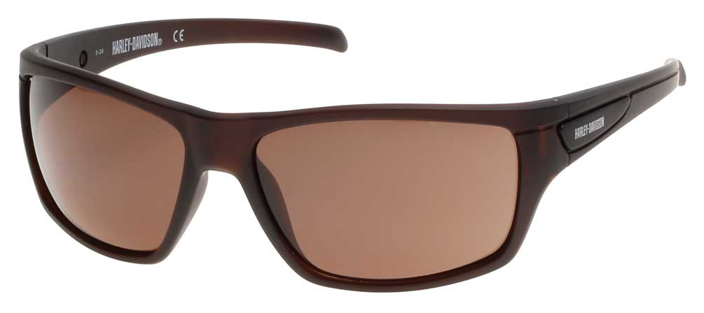 Harley-Davidson Men's H-D Plastic Sunglasses, Matte Brown Frame & Brown Lens - Wisconsin Harley-Davidson