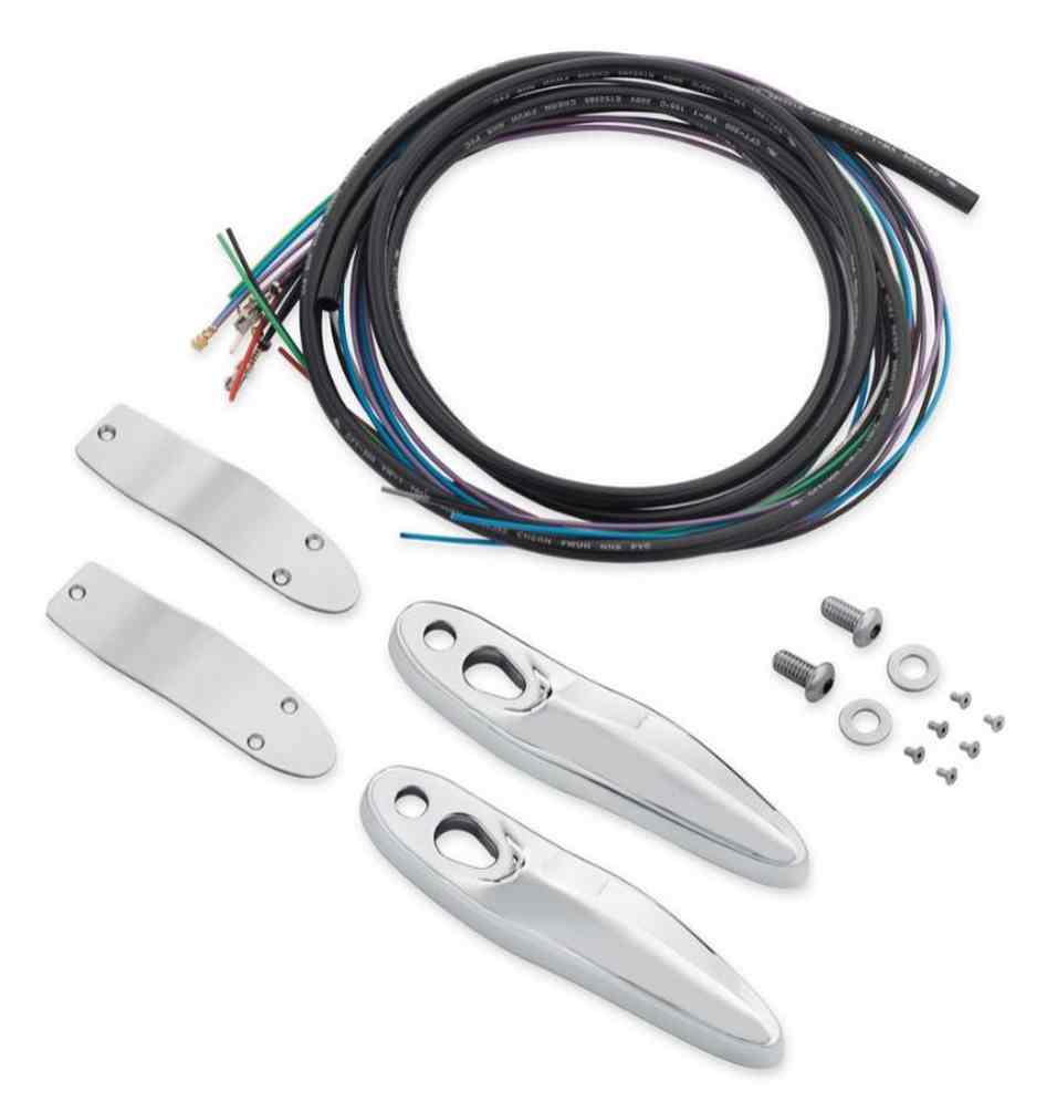 Harley-Davidson Rear Turn Signal/License Plate Relocation Kit, Chrome 67800802 - Wisconsin Harley-Davidson
