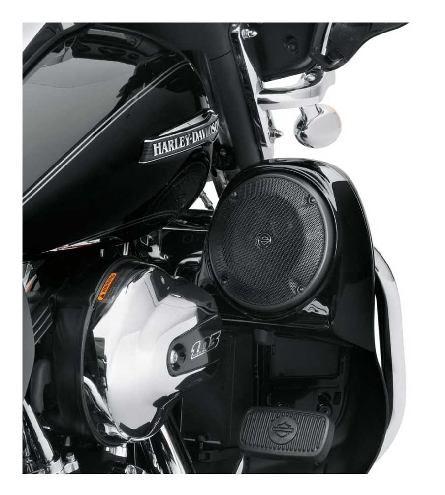 Harley-Davidson Boom! Audio Stage I Fairing Lower Speaker Kit, Black 76000487 - Wisconsin Harley-Davidson
