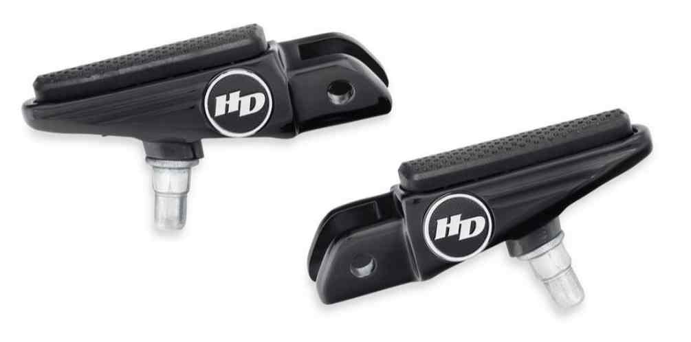 Harley-Davidson Defiance Rider Footpegs -Black Anodized, Softail Models 50501010 - Wisconsin Harley-Davidson